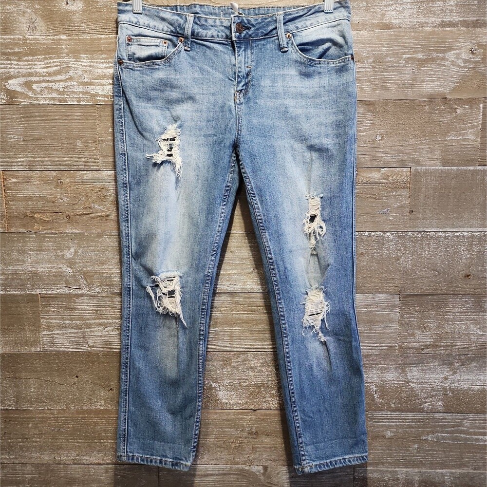 Y2K Vintage Soundgirl Distressed Light Wash Jeans Womens Size 15 Ripped Denim